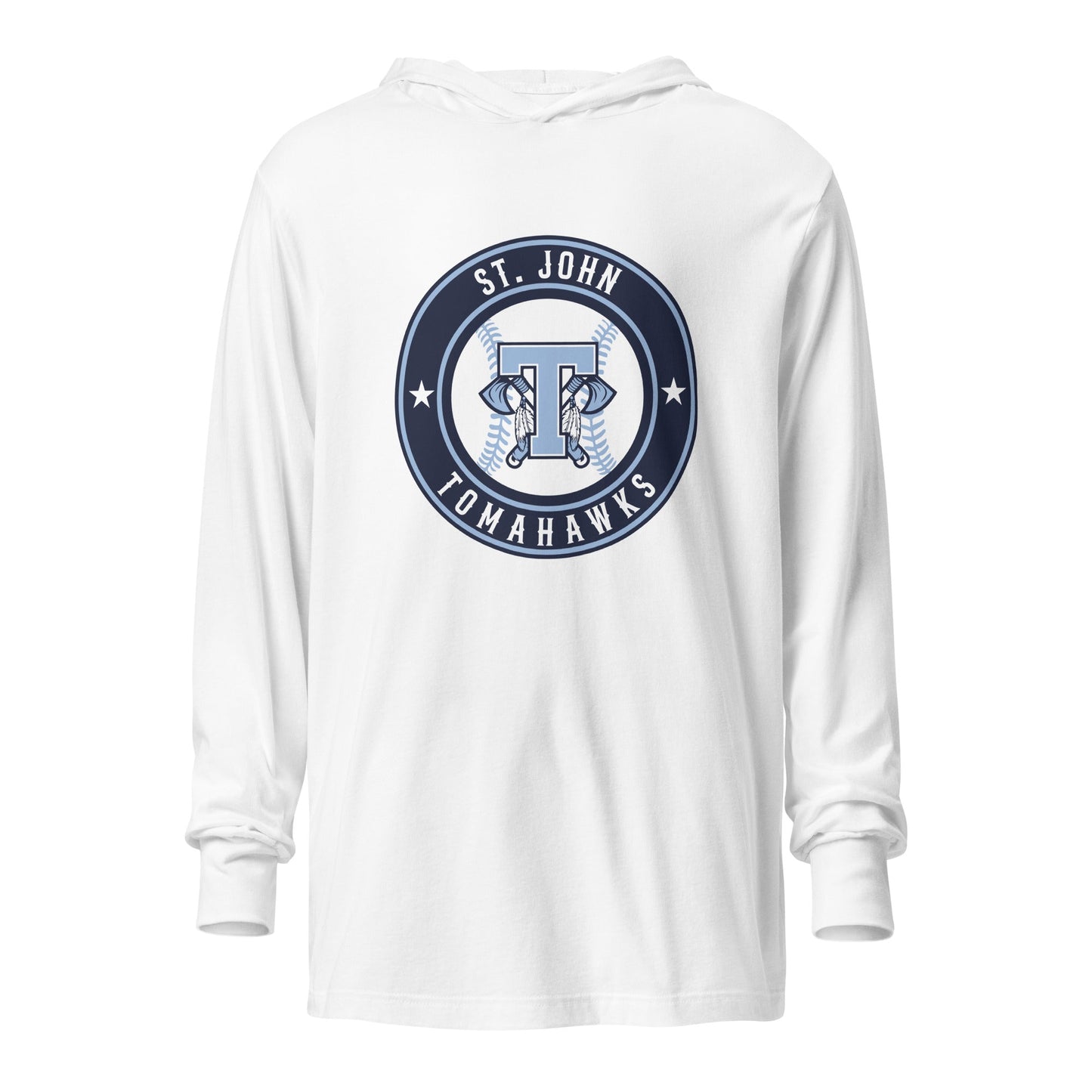 Performance | Hooded Long Sleeve T Shirt | Saint John Tomahawks | Badge Logo