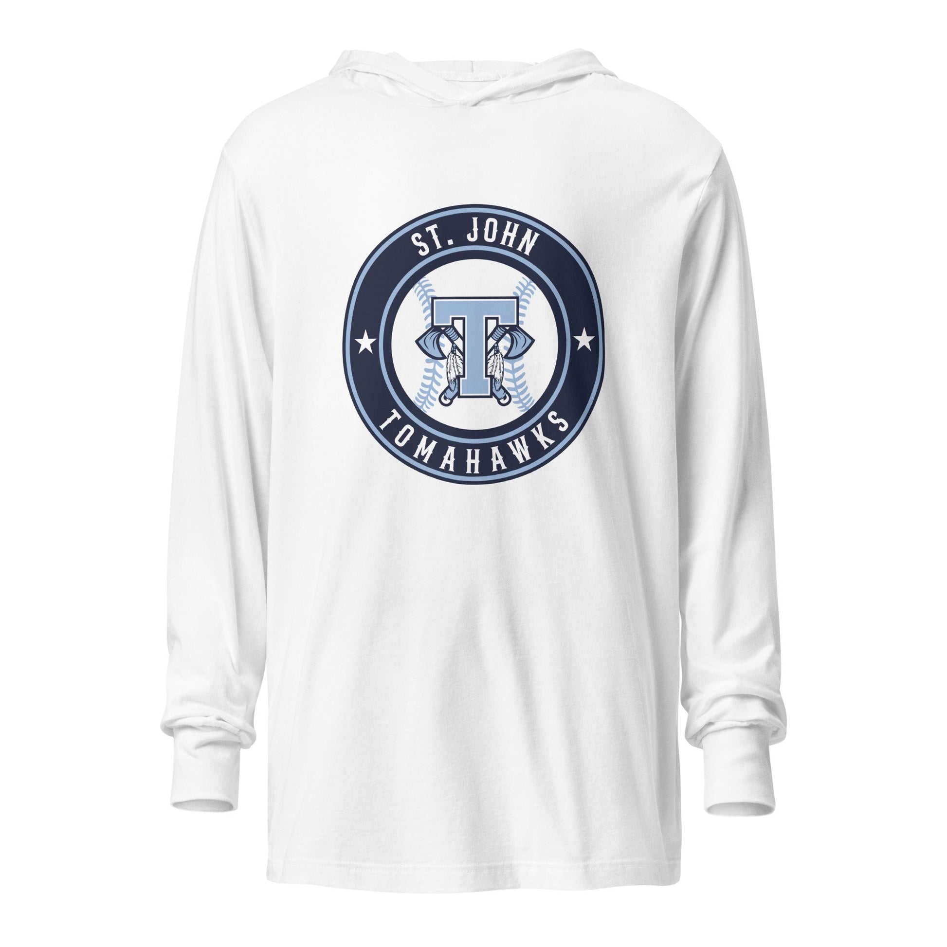 Performance | Hooded Long Sleeve T Shirt | Saint John Tomahawks | Badge Logo