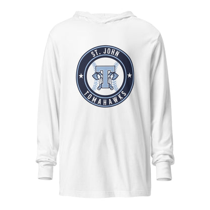 Performance | Hooded Long Sleeve T Shirt | Saint John Tomahawks | Badge Logo