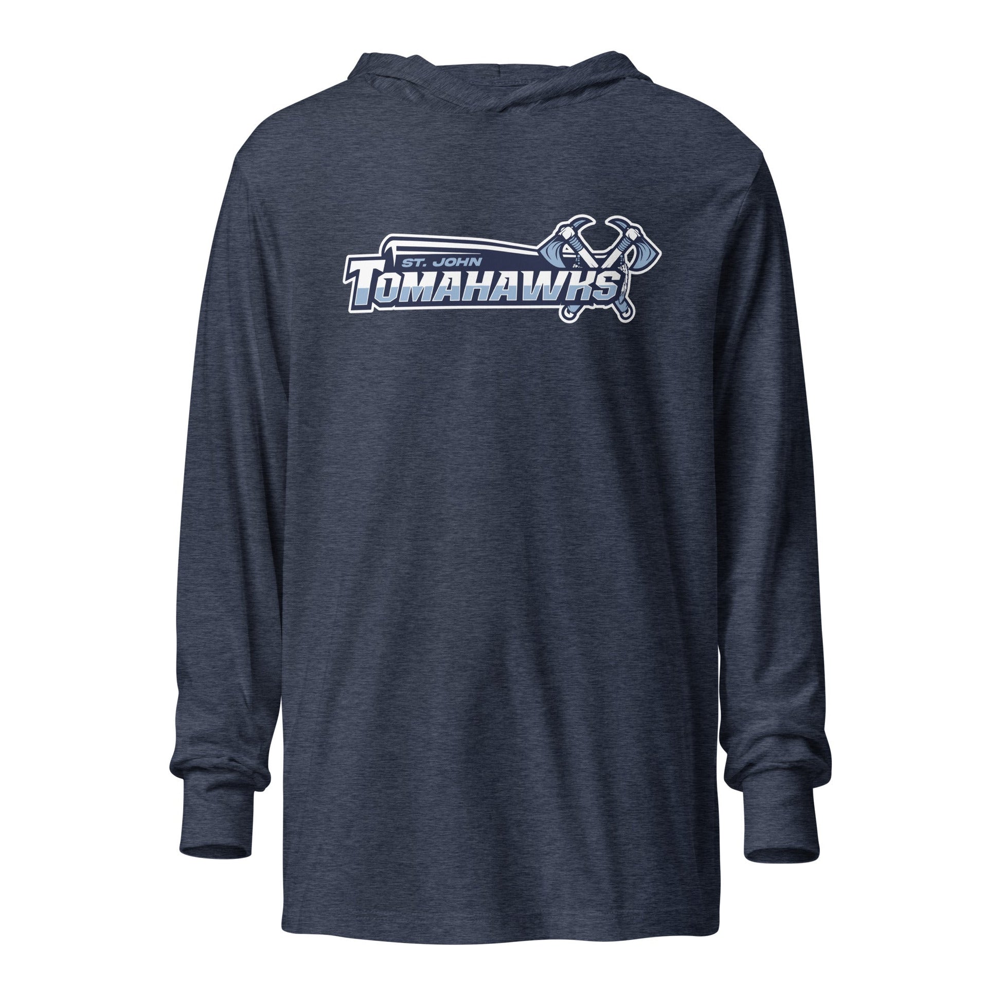 Performance | Hooded Long Sleeve T Shirt | Saint John Tomahawks | Script Logo