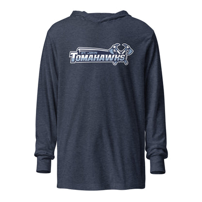 Performance | Hooded Long Sleeve T Shirt | Saint John Tomahawks | Script Logo