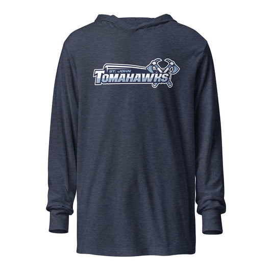 Performance | Hooded Long Sleeve T Shirt | Saint John Tomahawks | Script Logo
