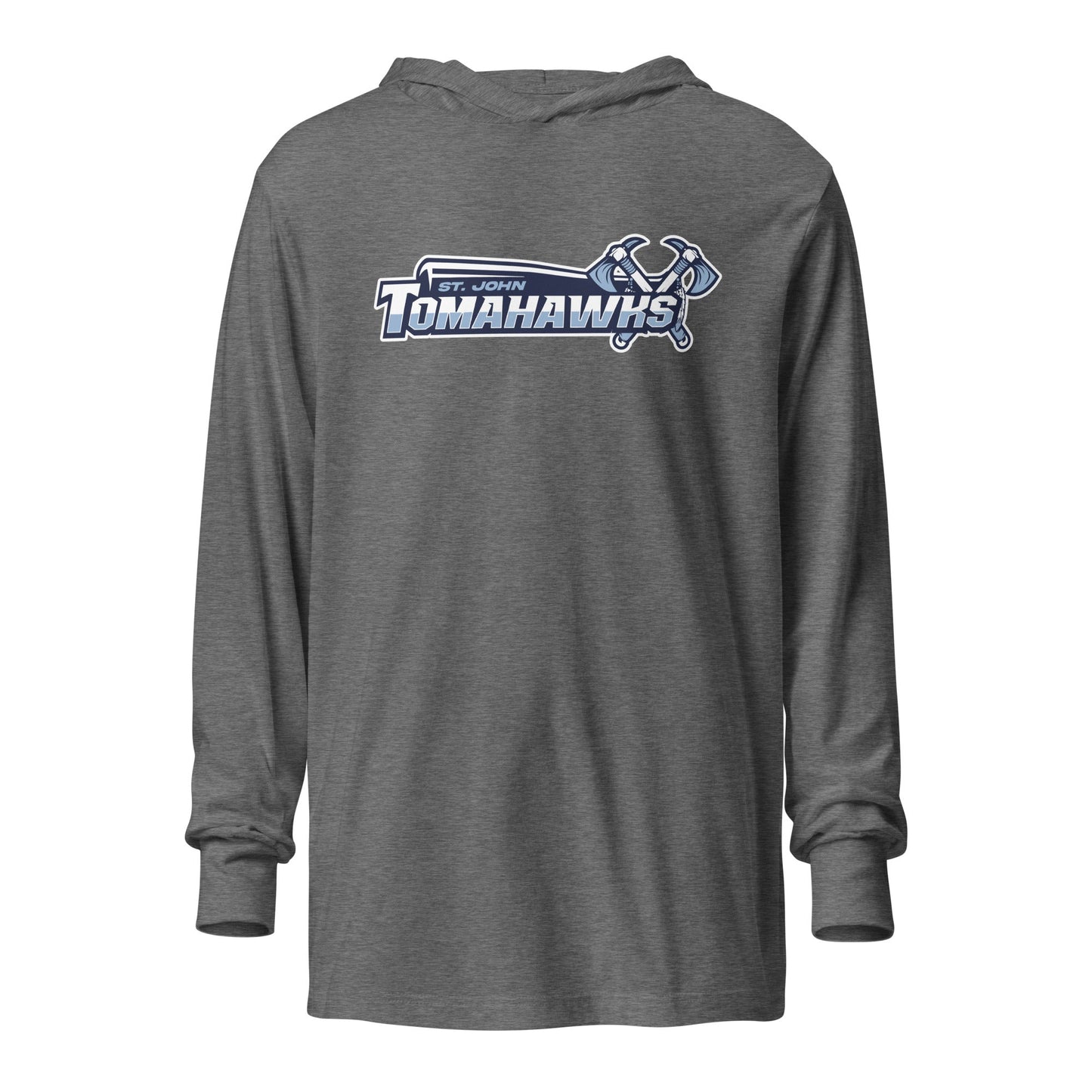 Performance | Hooded Long Sleeve T Shirt | Saint John Tomahawks | Script Logo