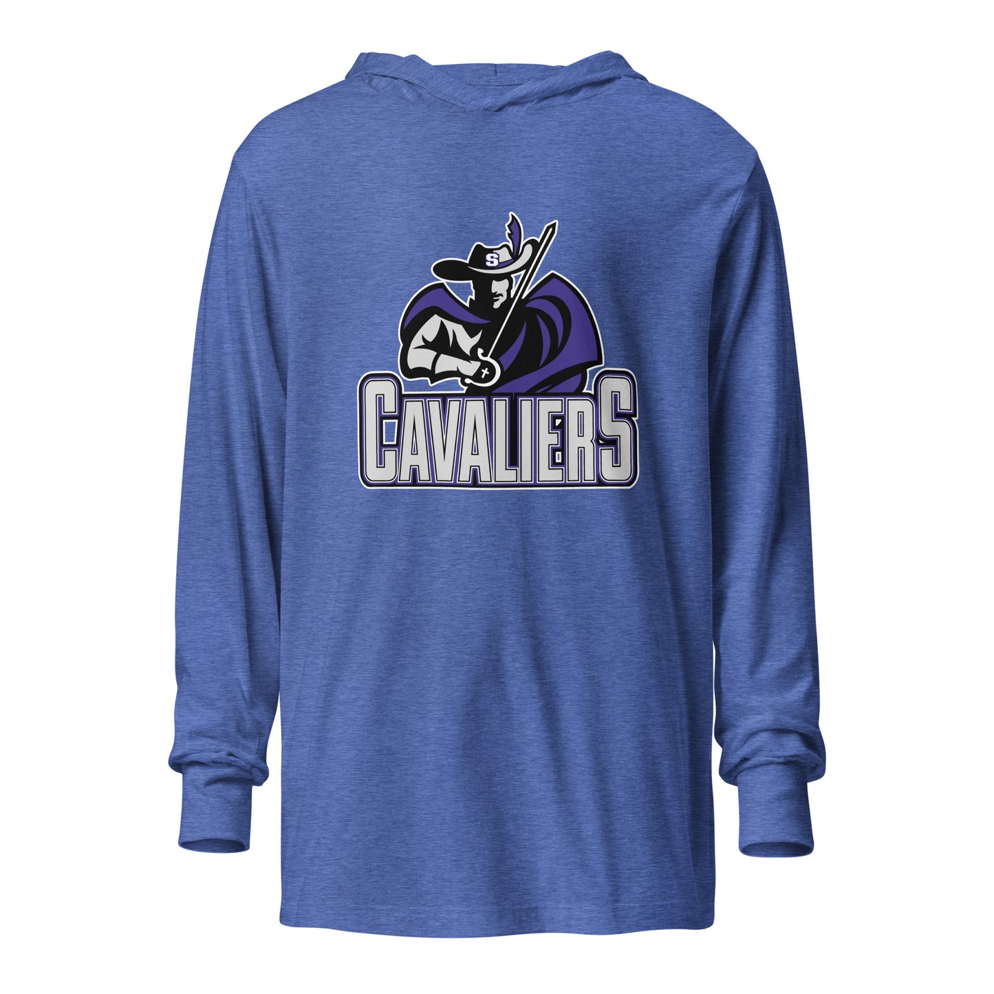 Performance | Hooded Long Sleeve T Shirt | Saint Thomas More | Cavalier Vanguard Logo