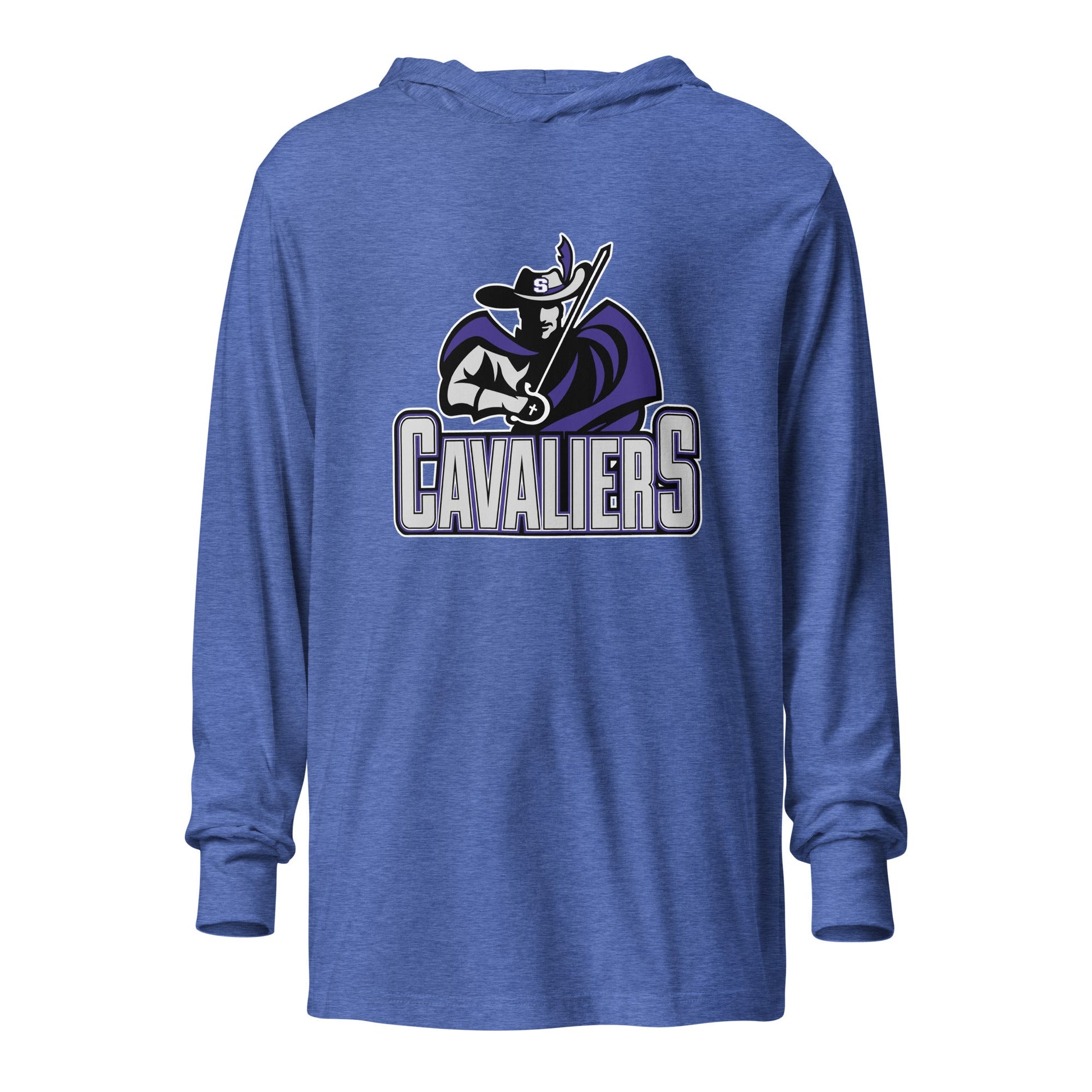 Performance | Hooded Long Sleeve T Shirt | Saint Thomas More | Cavalier Vanguard Logo