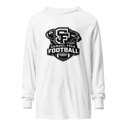 Performance | Hooded Long Sleeve T Shirt | Samuel Fels Football | Crest Logo