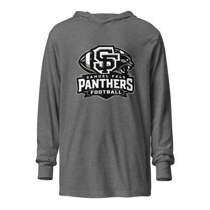 Performance | Hooded Long Sleeve T Shirt | Samuel Fels Football | Emblem Logo