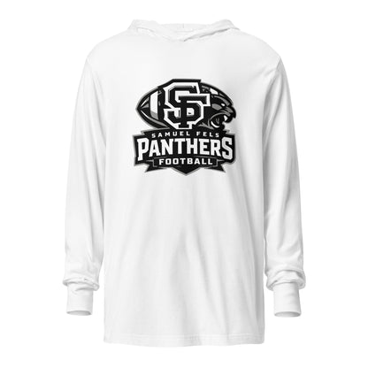 Performance | Hooded Long Sleeve T Shirt | Samuel Fels Football | Emblem Logo