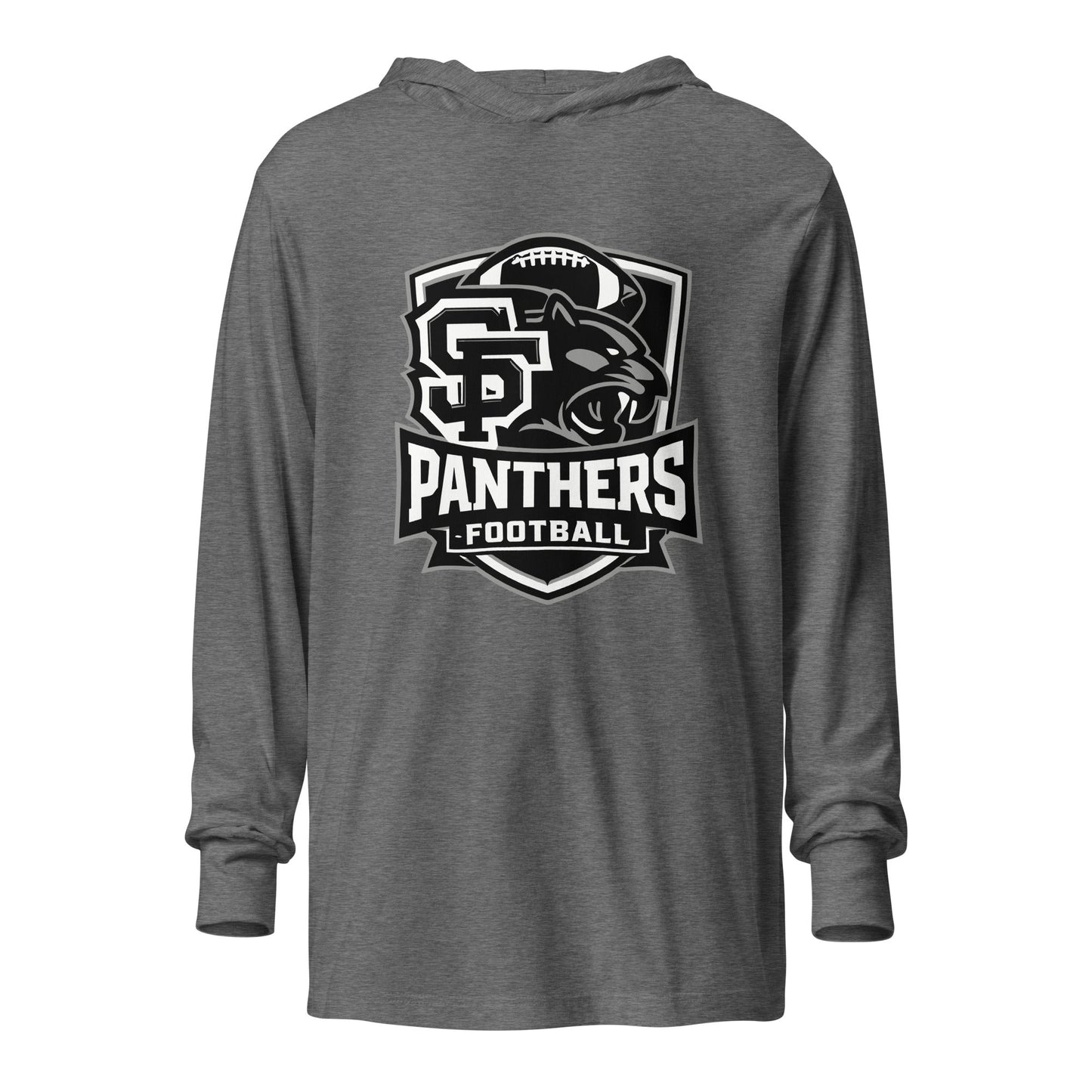 Performance | Hooded Long Sleeve T Shirt | Samuel Fels Football | Shield Logo