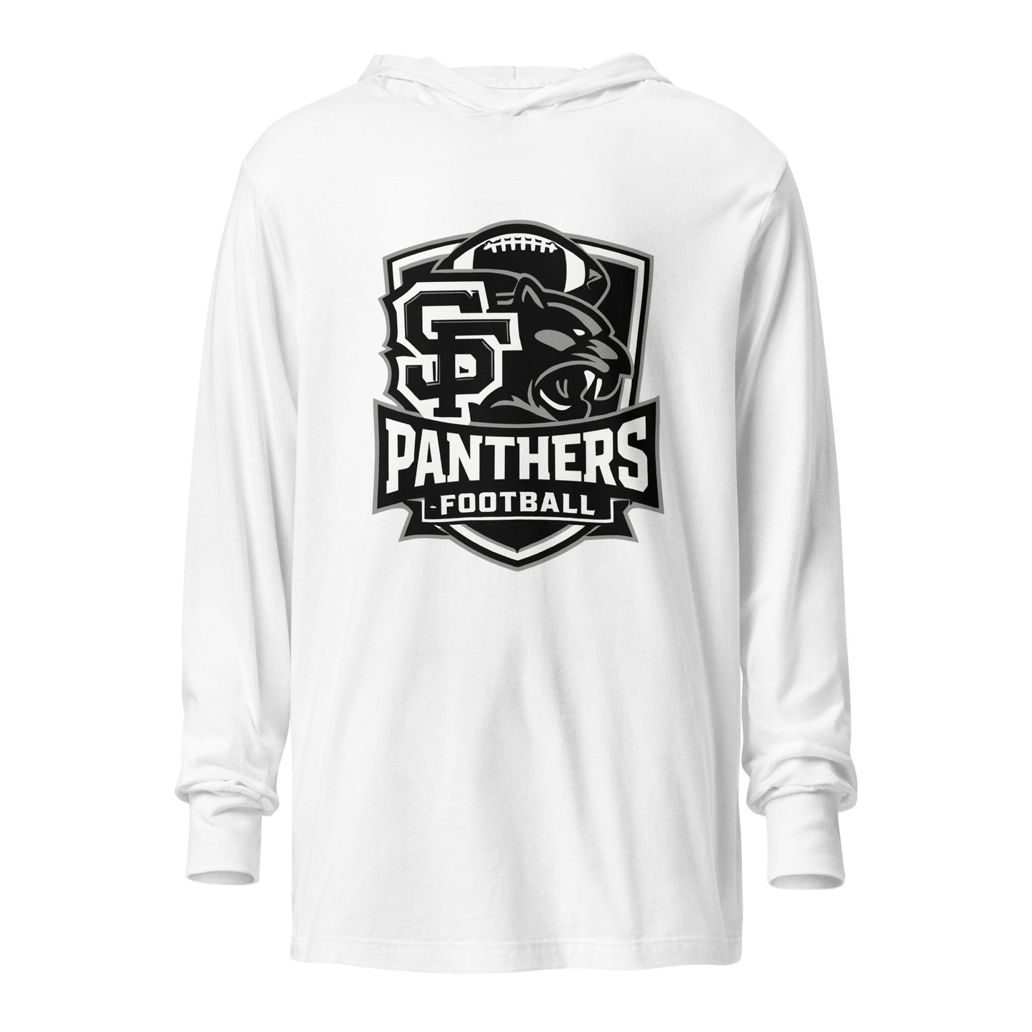 Performance | Hooded Long Sleeve T Shirt | Samuel Fels Football | Shield Logo