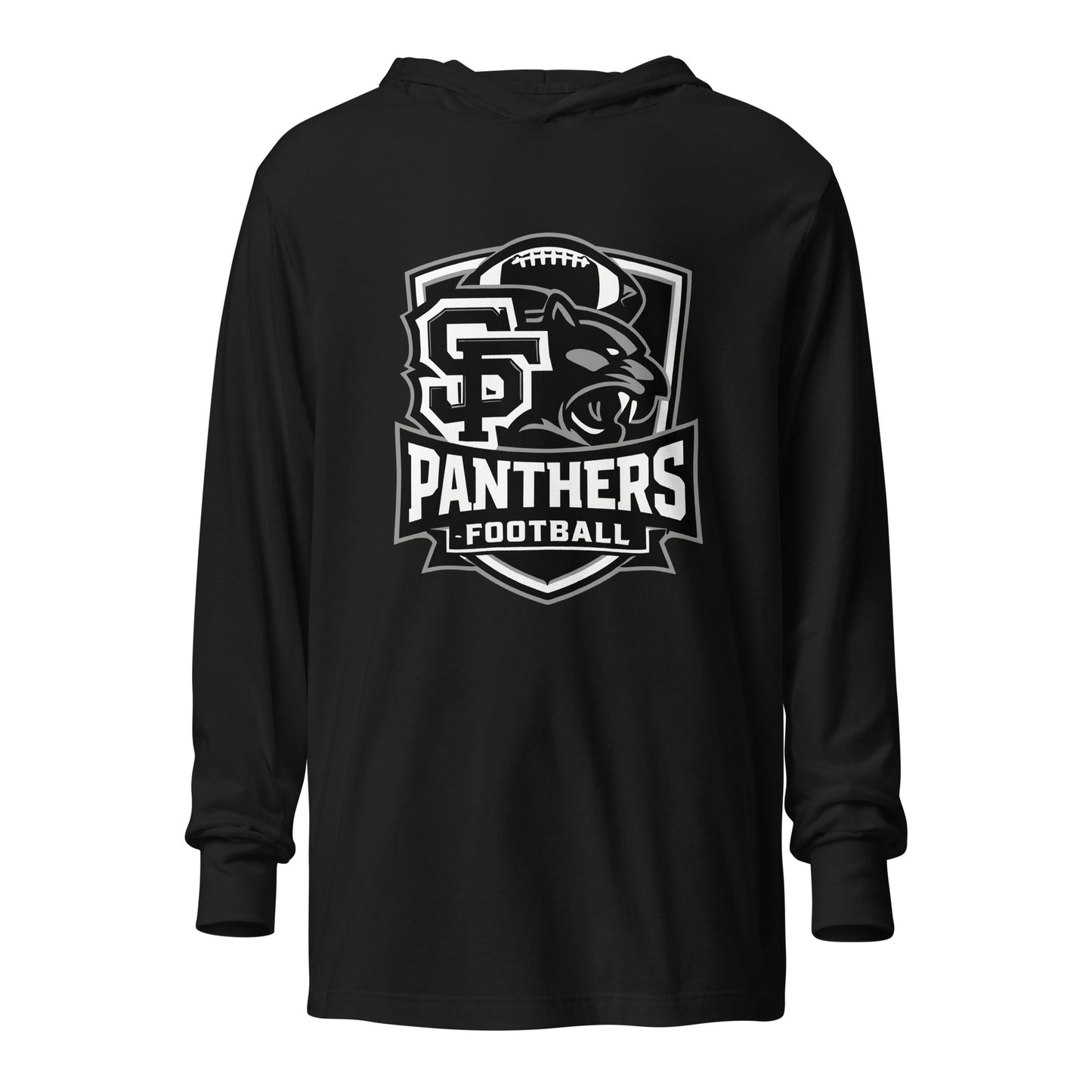 Performance | Hooded Long Sleeve T Shirt | Samuel Fels Football | Shield Logo