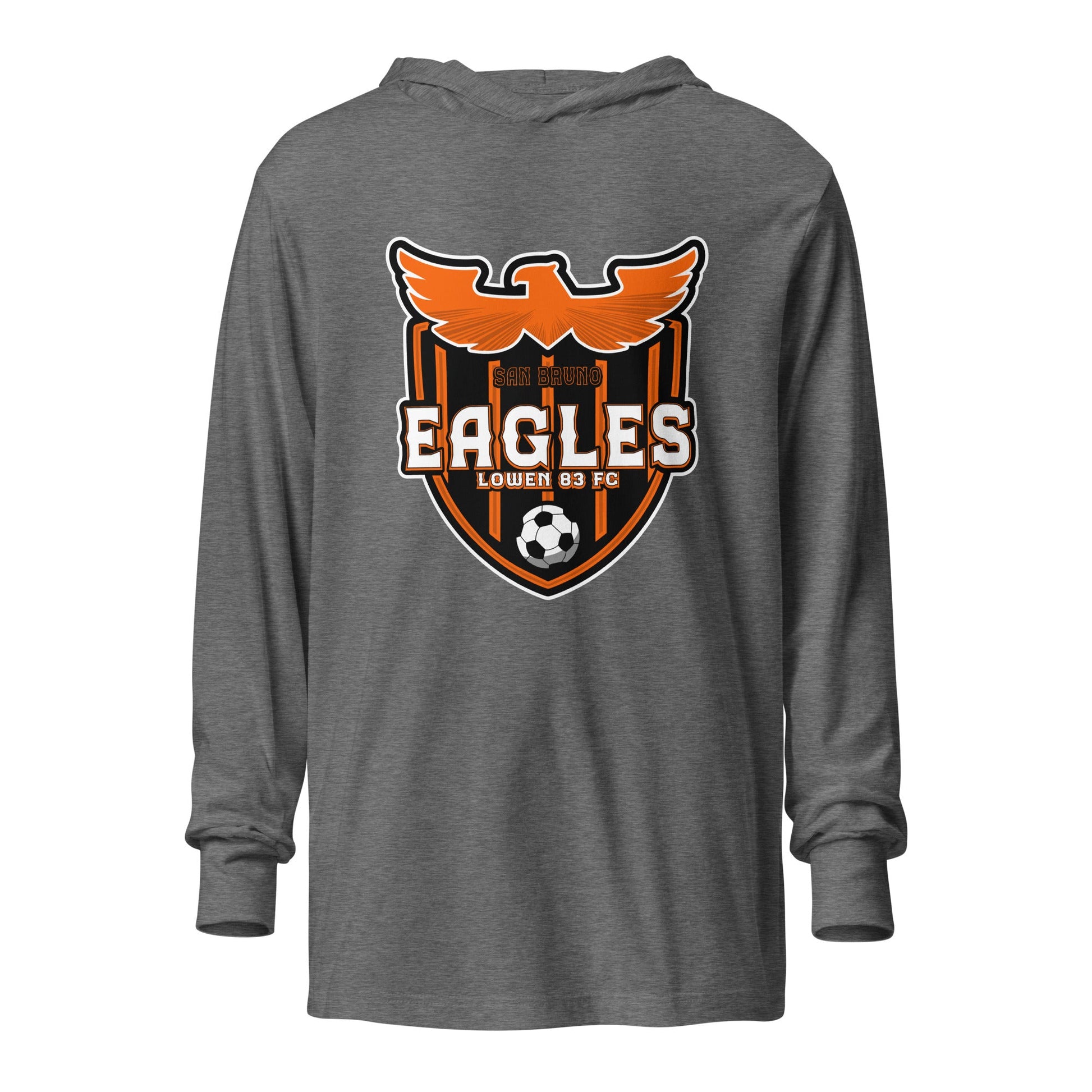 Performance | Hooded Long Sleeve T Shirt | San Bruno Eagles | Shield Logo