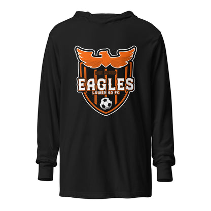 Performance | Hooded Long Sleeve T Shirt | San Bruno Eagles | Shield Logo