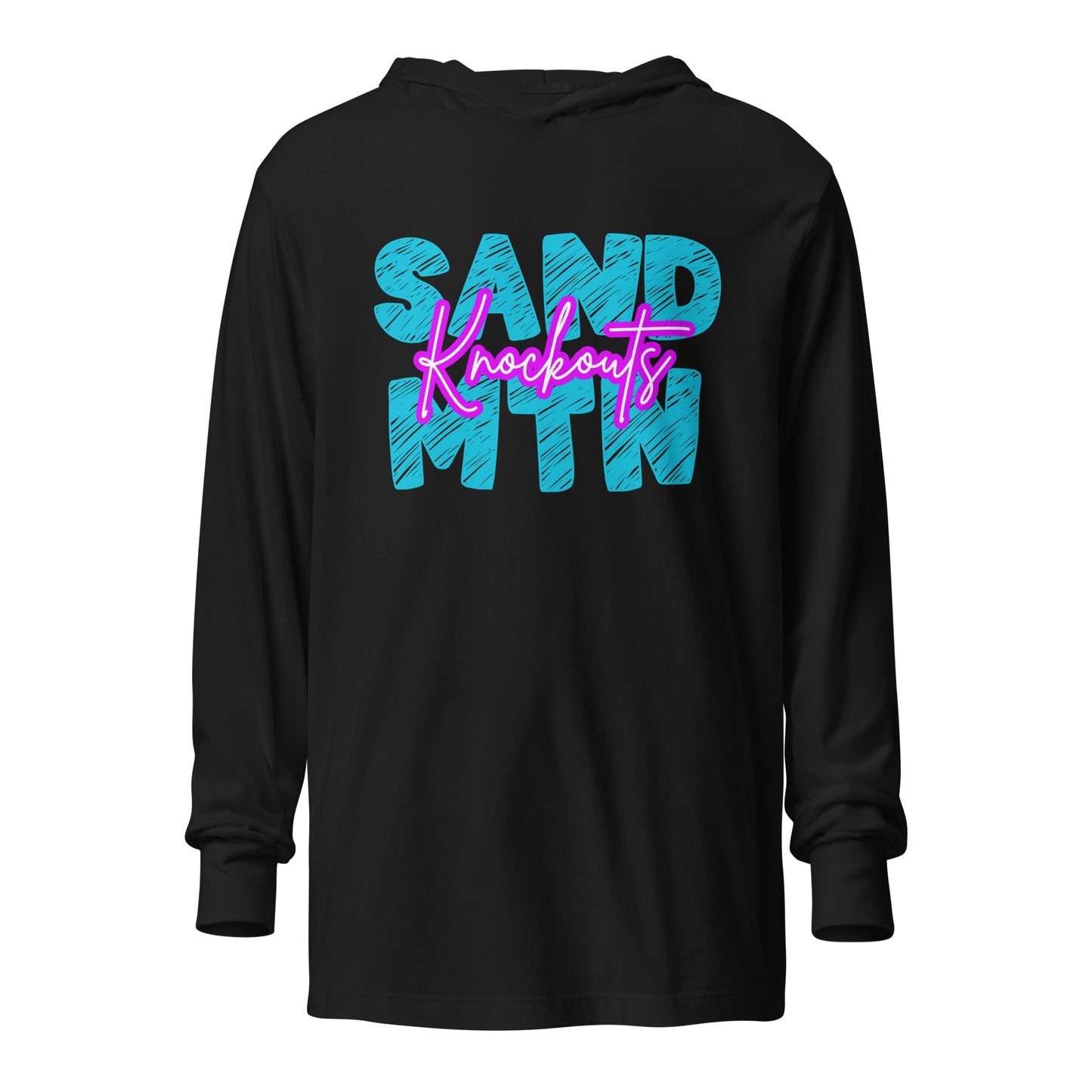 Performance | Hooded Long Sleeve T Shirt | Sand Mountain Knockouts | MTN Logo