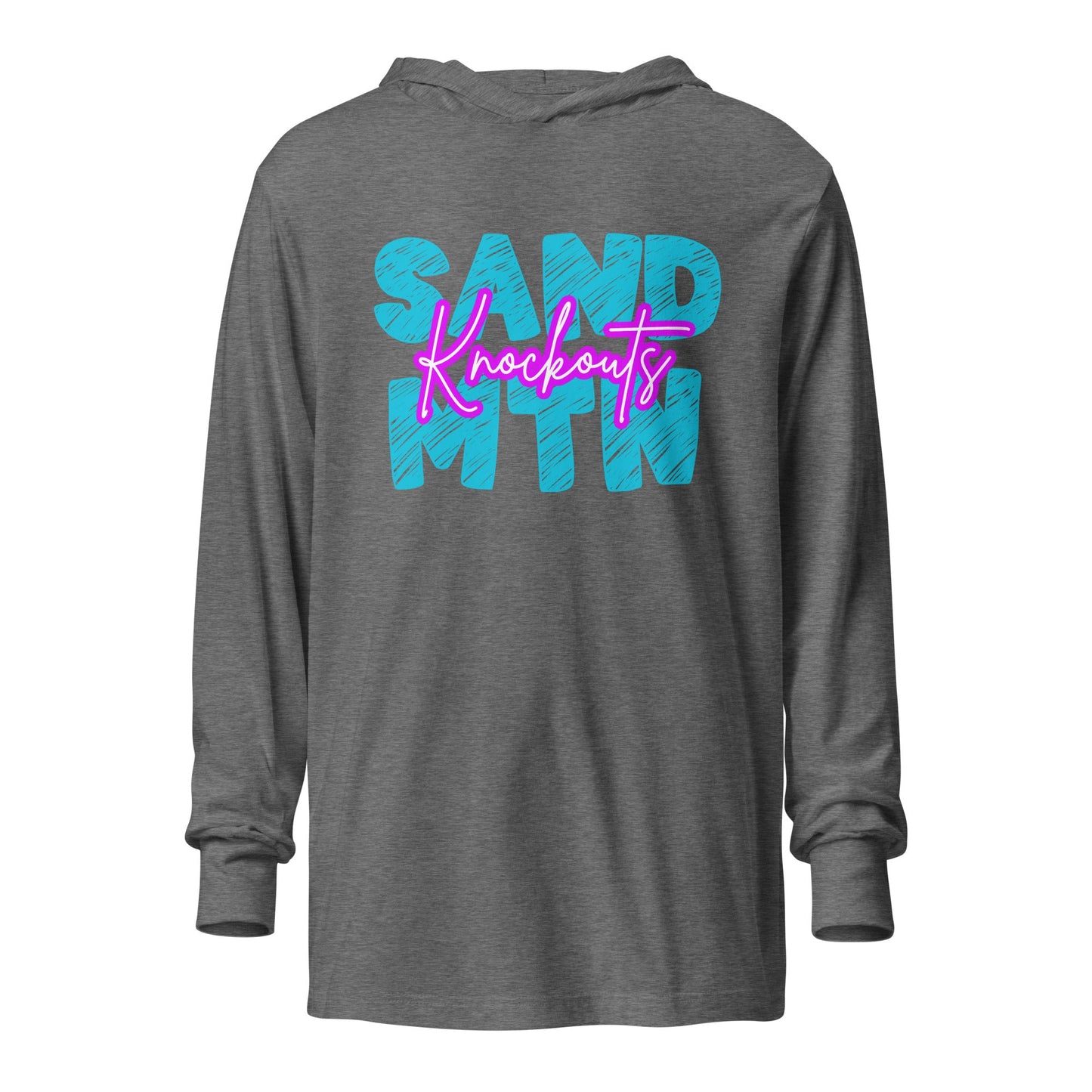 Performance | Hooded Long Sleeve T Shirt | Sand Mountain Knockouts | MTN Logo