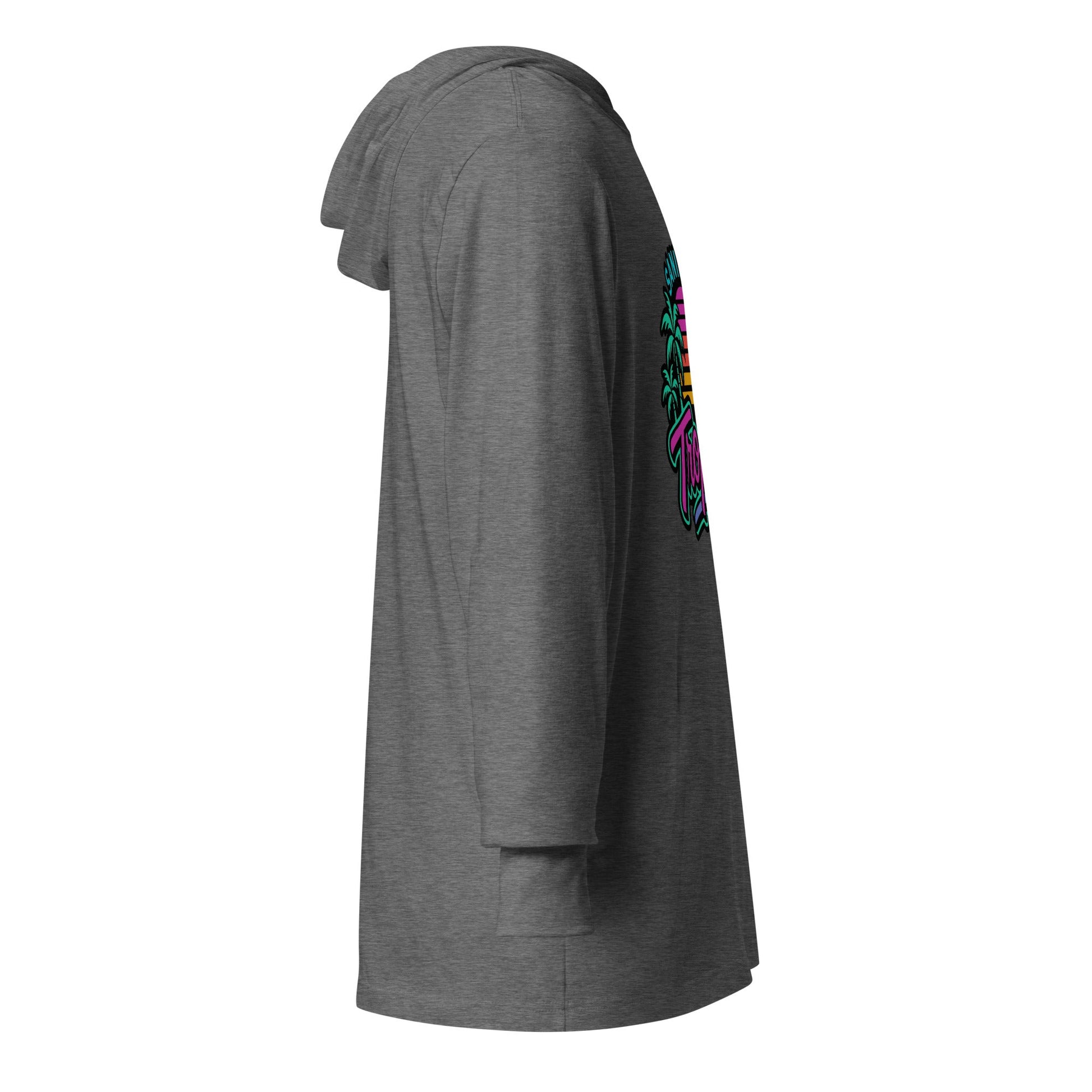 Performance | Hooded Long Sleeve T Shirt | Sanibel Tropics | Coastal Clash Logo