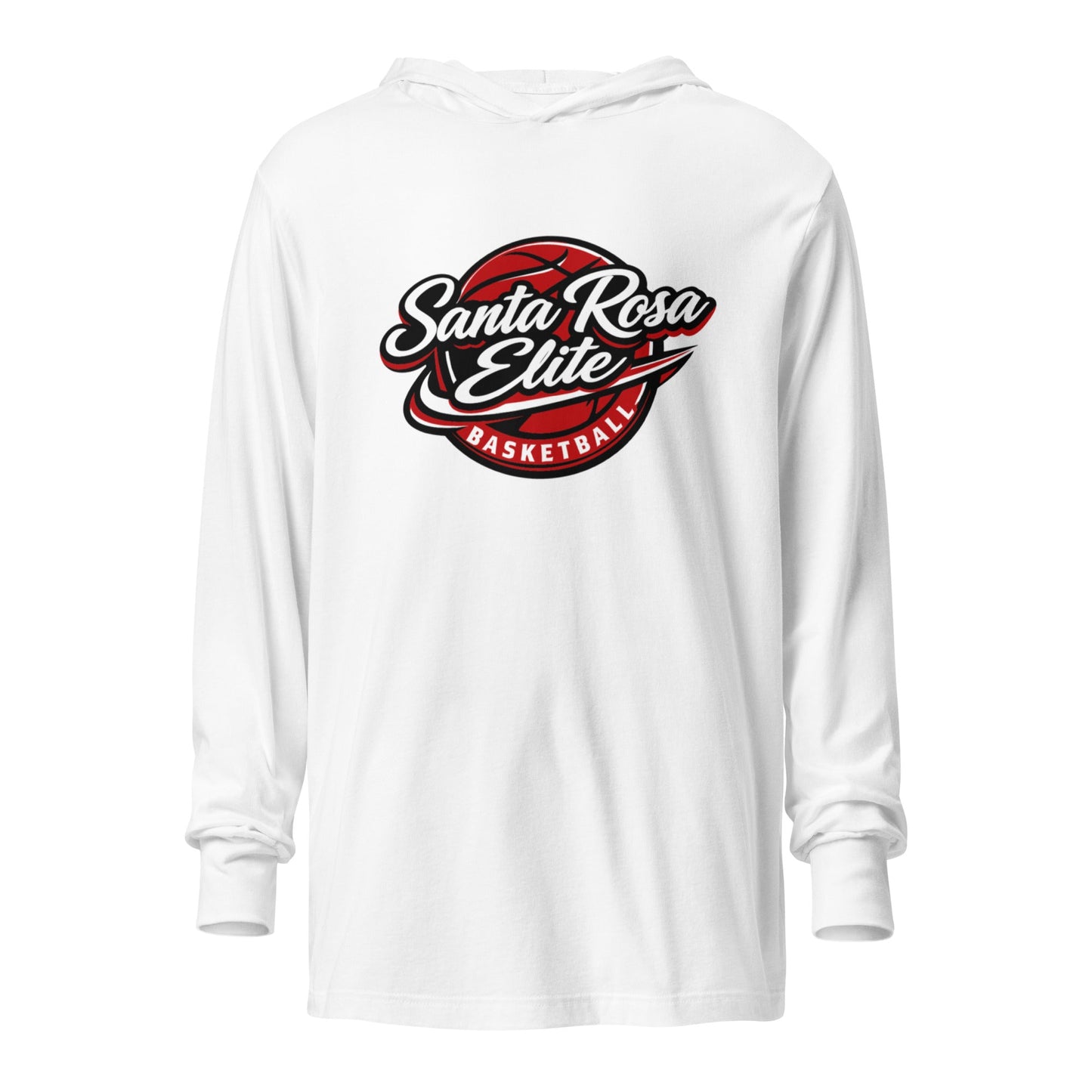 Performance | Hooded Long Sleeve T Shirt | Santa Rosa Elite | Crimson Crest Logo