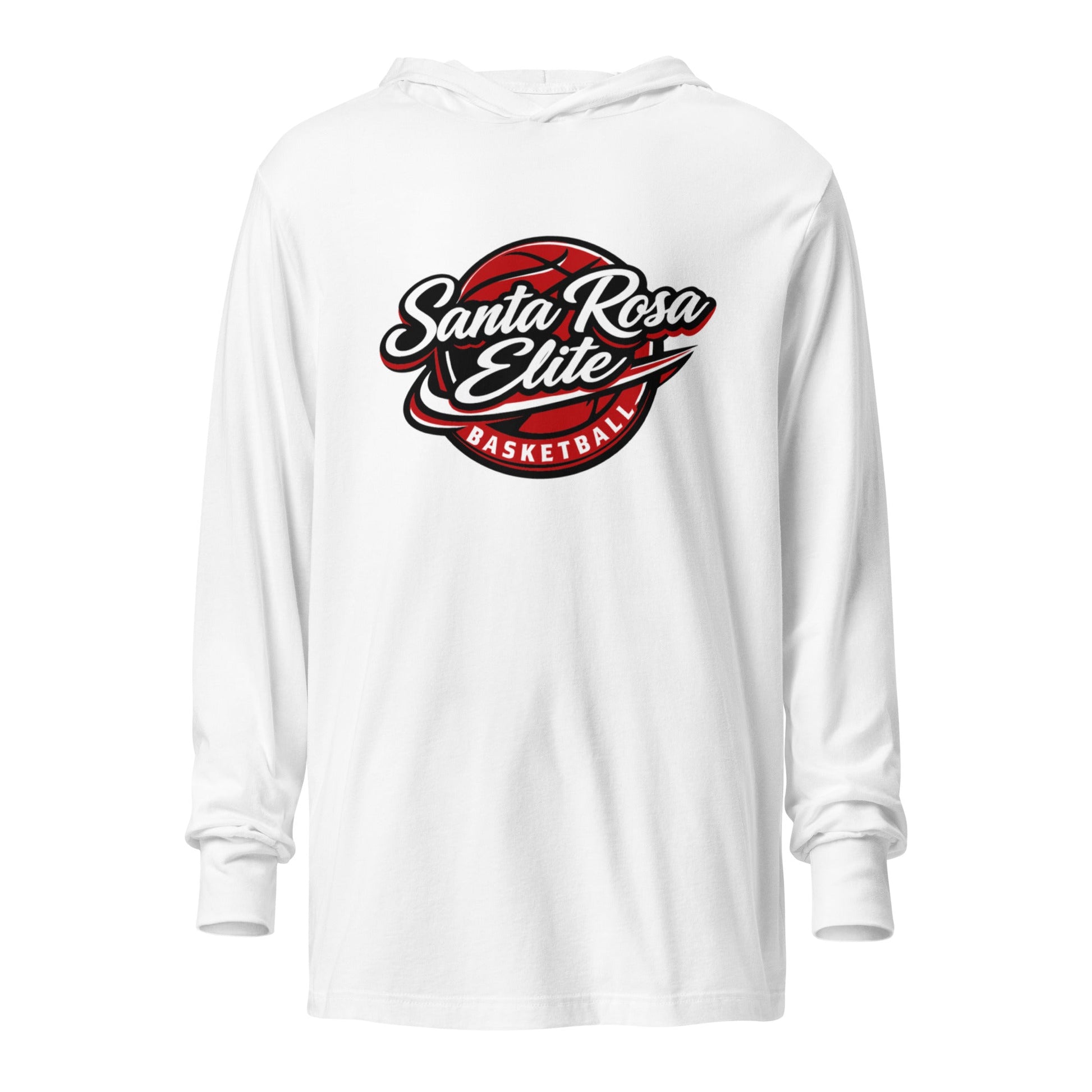 Performance | Hooded Long Sleeve T Shirt | Santa Rosa Elite | Crimson Crest Logo