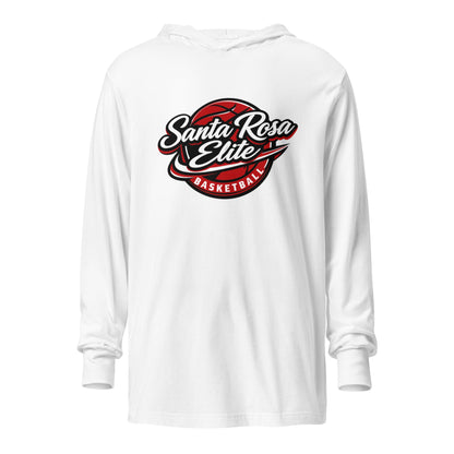 Performance | Hooded Long Sleeve T Shirt | Santa Rosa Elite | Crimson Crest Logo
