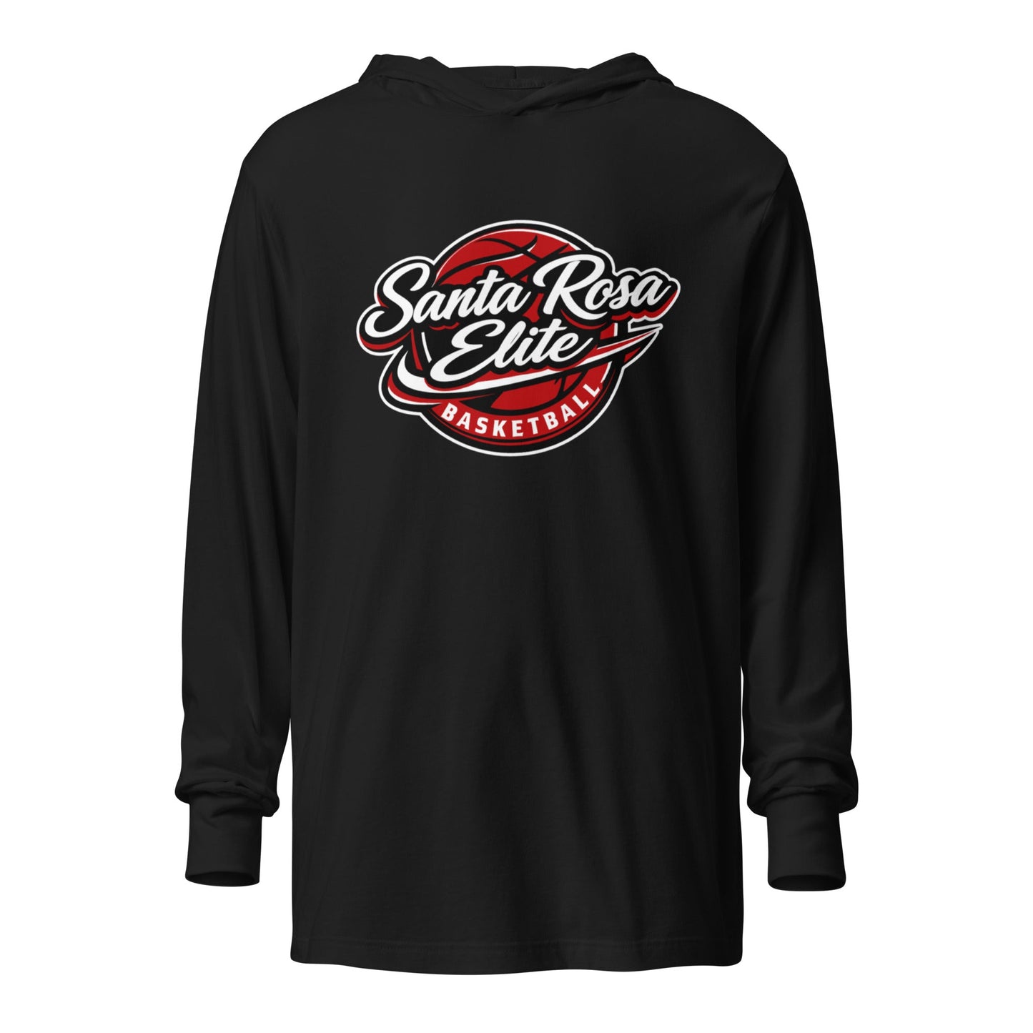 Performance | Hooded Long Sleeve T Shirt | Santa Rosa Elite | Crimson Crest Logo