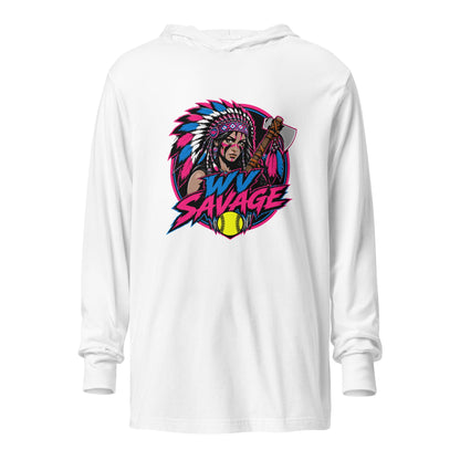 Performance | Hooded Long Sleeve T Shirt | Savage | Crest Logo