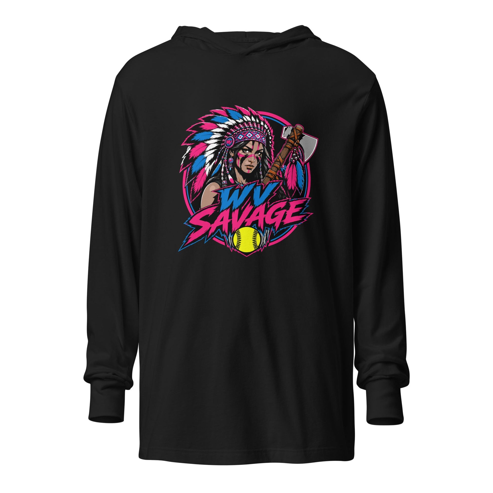 Performance | Hooded Long Sleeve T Shirt | Savage | Crest Logo