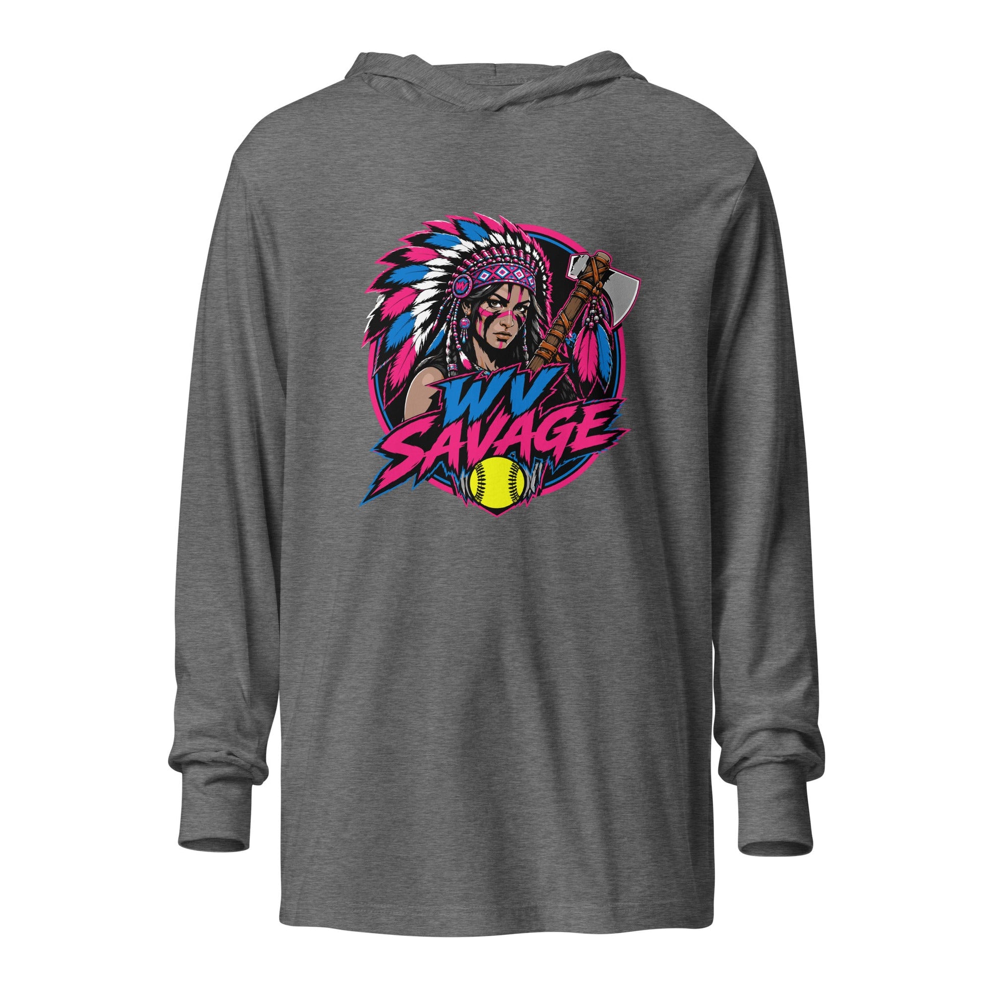 Performance | Hooded Long Sleeve T Shirt | Savage | Crest Logo