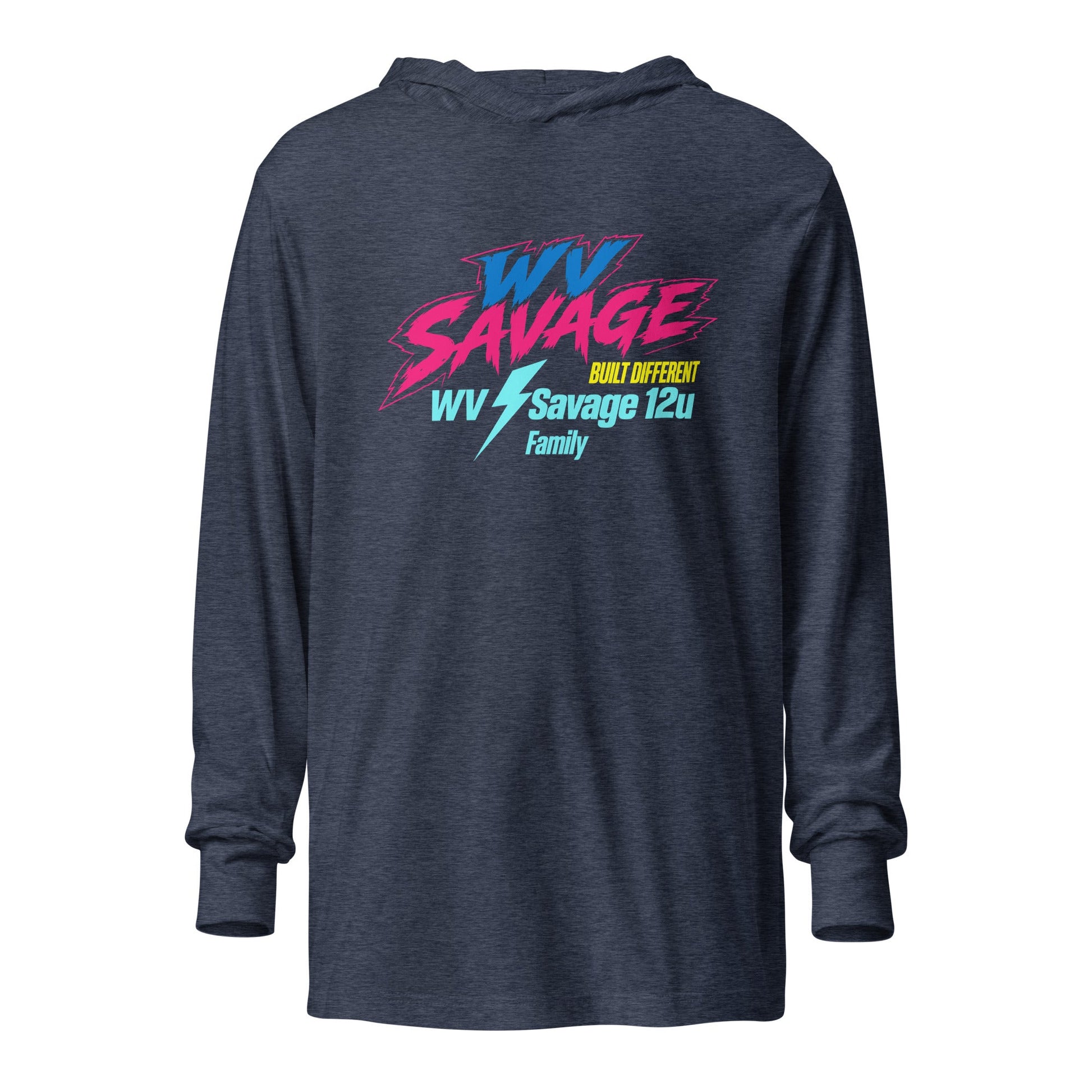 Performance | Hooded Long Sleeve T Shirt | Savage | Modern Text Logo