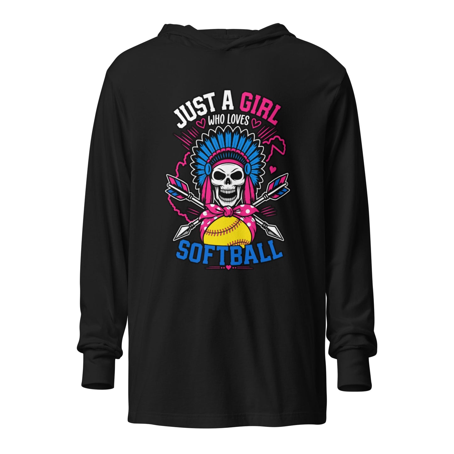 Performance | Hooded Long Sleeve T Shirt | Savage Softball | Athletics Logo