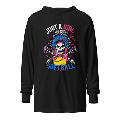 Performance | Hooded Long Sleeve T Shirt | Savage Softball | Athletics Logo