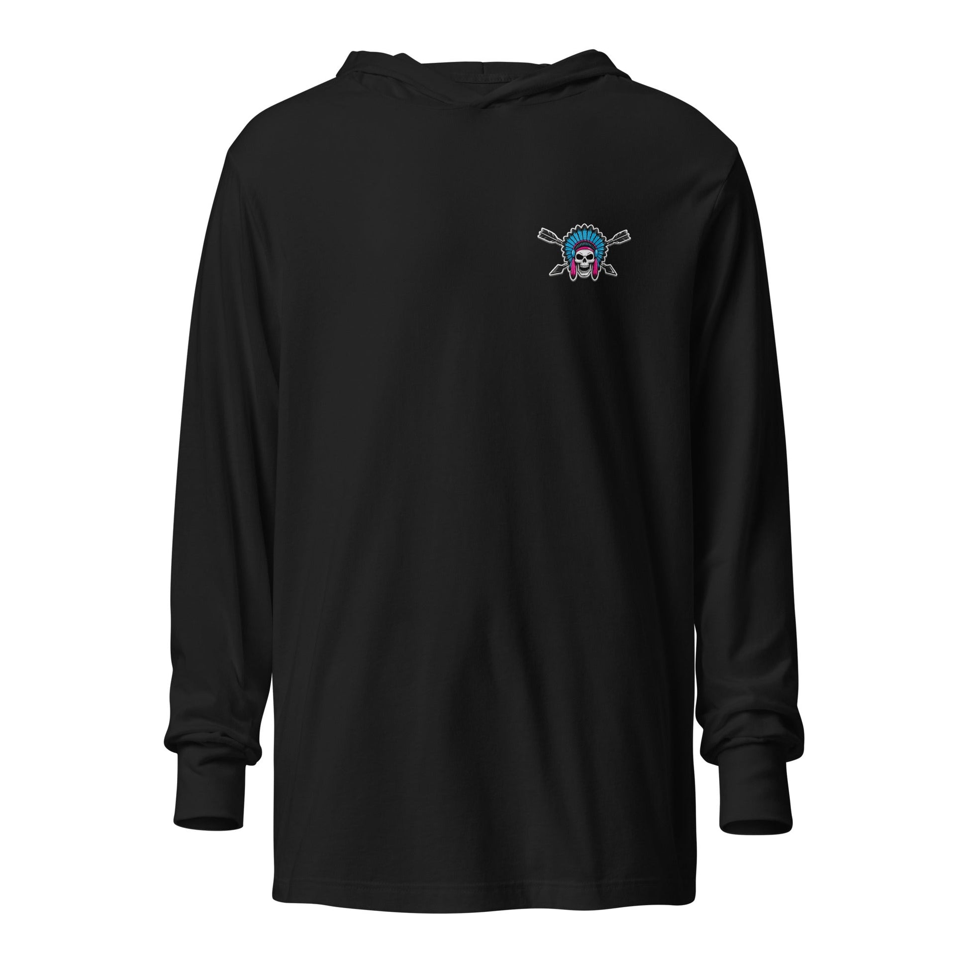 Performance | Hooded Long Sleeve T Shirt | Savage Softball | Chief Skullcrest Logo