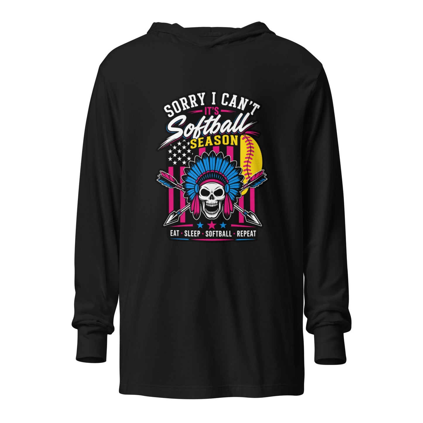Performance | Hooded Long Sleeve T Shirt | Savage Softball | Tribal Ace Logo