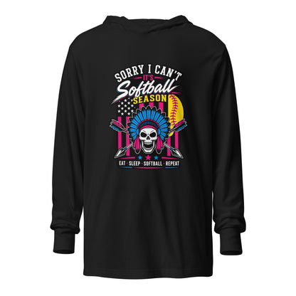 Performance | Hooded Long Sleeve T Shirt | Savage Softball | Tribal Ace Logo