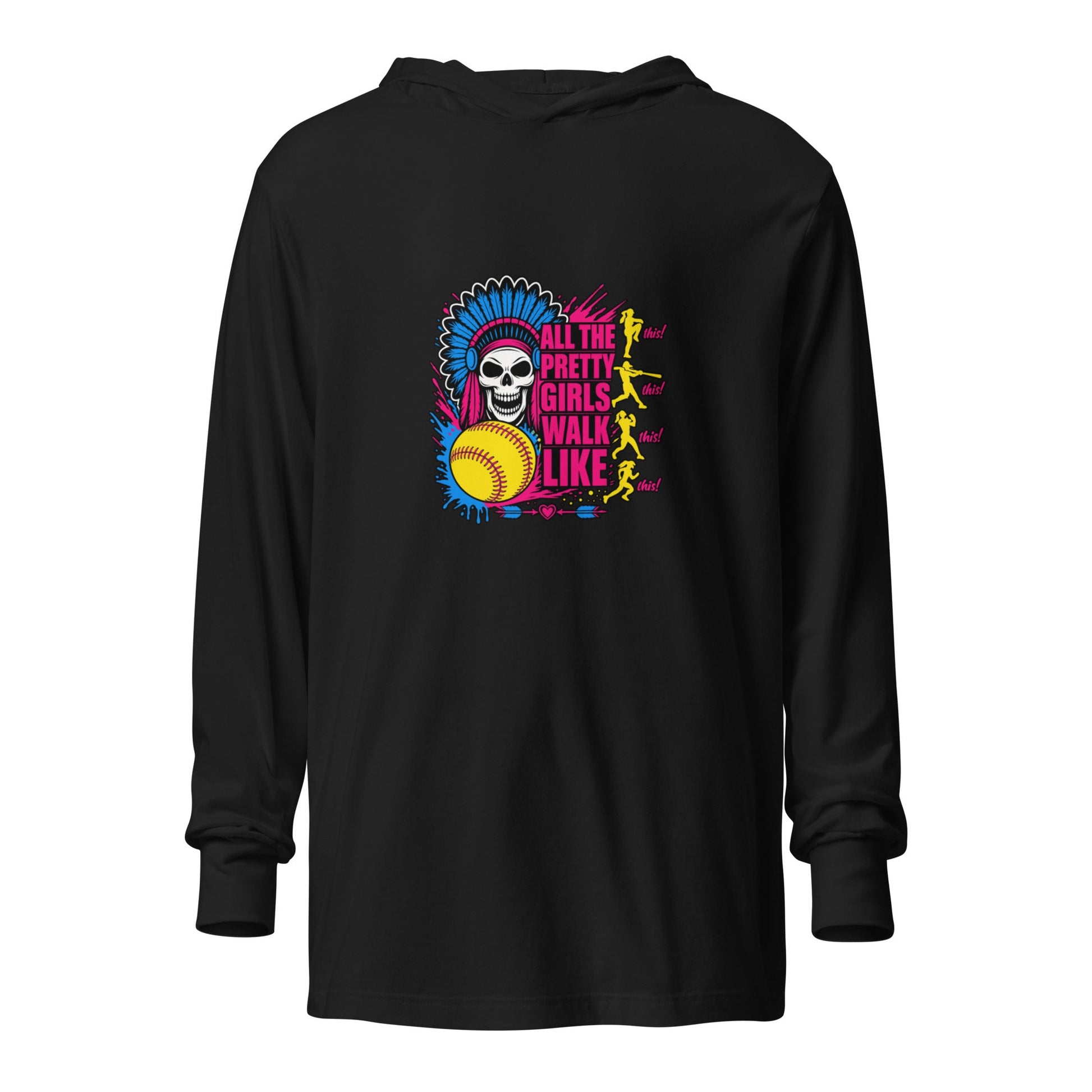 Performance | Hooded Long Sleeve T Shirt | Savage Softball | Varsity Vanguard Logo