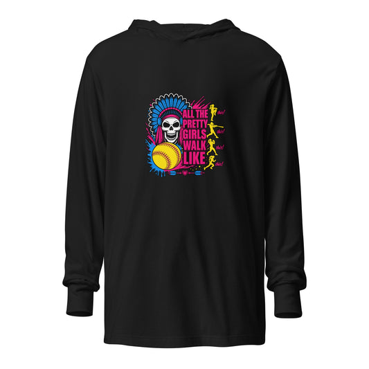 Performance | Hooded Long Sleeve T Shirt | Savage Softball | Varsity Vanguard Logo