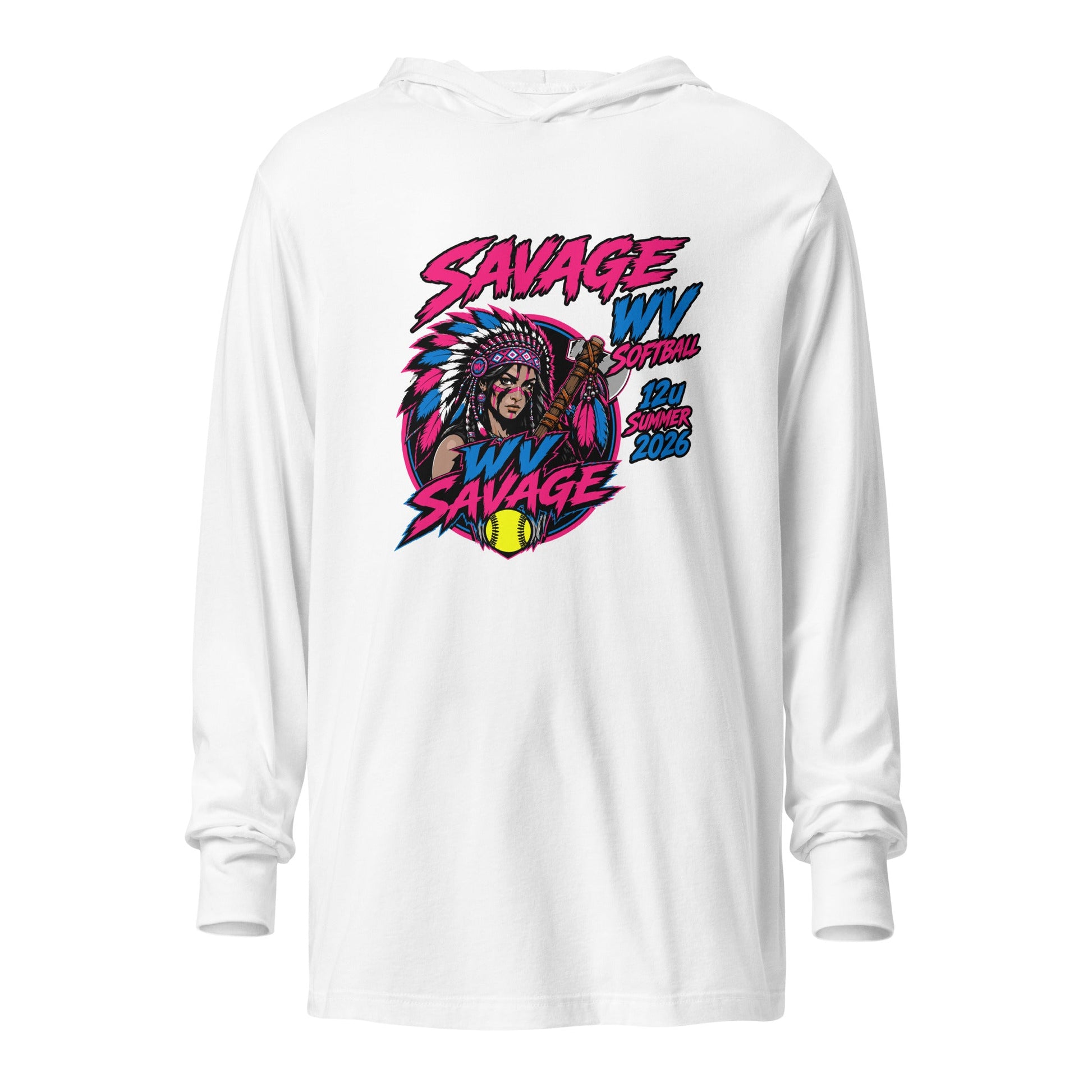 Performance | Hooded Long Sleeve T Shirt | Savage | Vanguard Logo