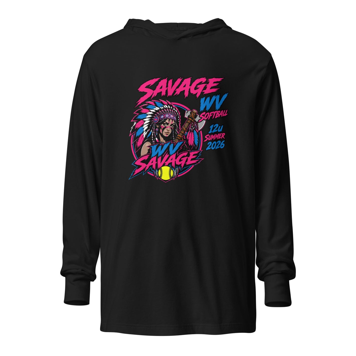 Performance | Hooded Long Sleeve T Shirt | Savage | Vanguard Logo