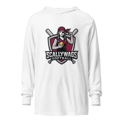 Performance | Hooded Long Sleeve T Shirt | Scallywags Softball | Crest Logo