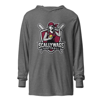 Performance | Hooded Long Sleeve T Shirt | Scallywags Softball | Crest Logo