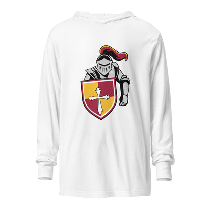 Performance | Hooded Long Sleeve T Shirt | Scecina High School Track and Field | Crusader Logo
