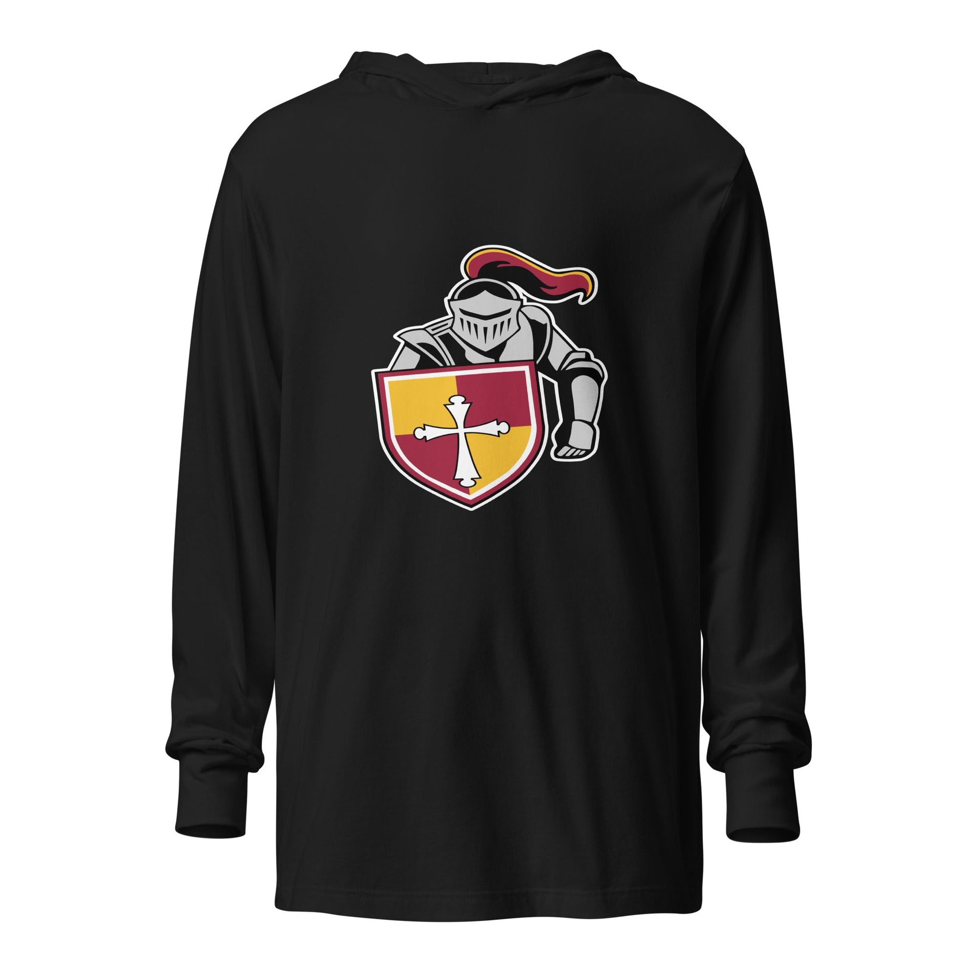 Performance | Hooded Long Sleeve T Shirt | Scecina High School Track and Field | Crusader Logo