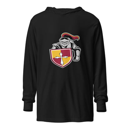 Performance | Hooded Long Sleeve T Shirt | Scecina High School Track and Field | Crusader Logo