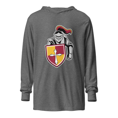 Performance | Hooded Long Sleeve T Shirt | Scecina High School Track and Field | Crusader Logo