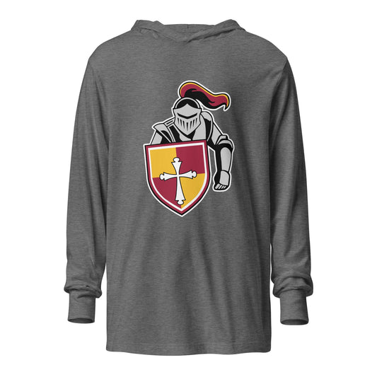 Performance | Hooded Long Sleeve T Shirt | Scecina High School Track and Field | Crusader Logo