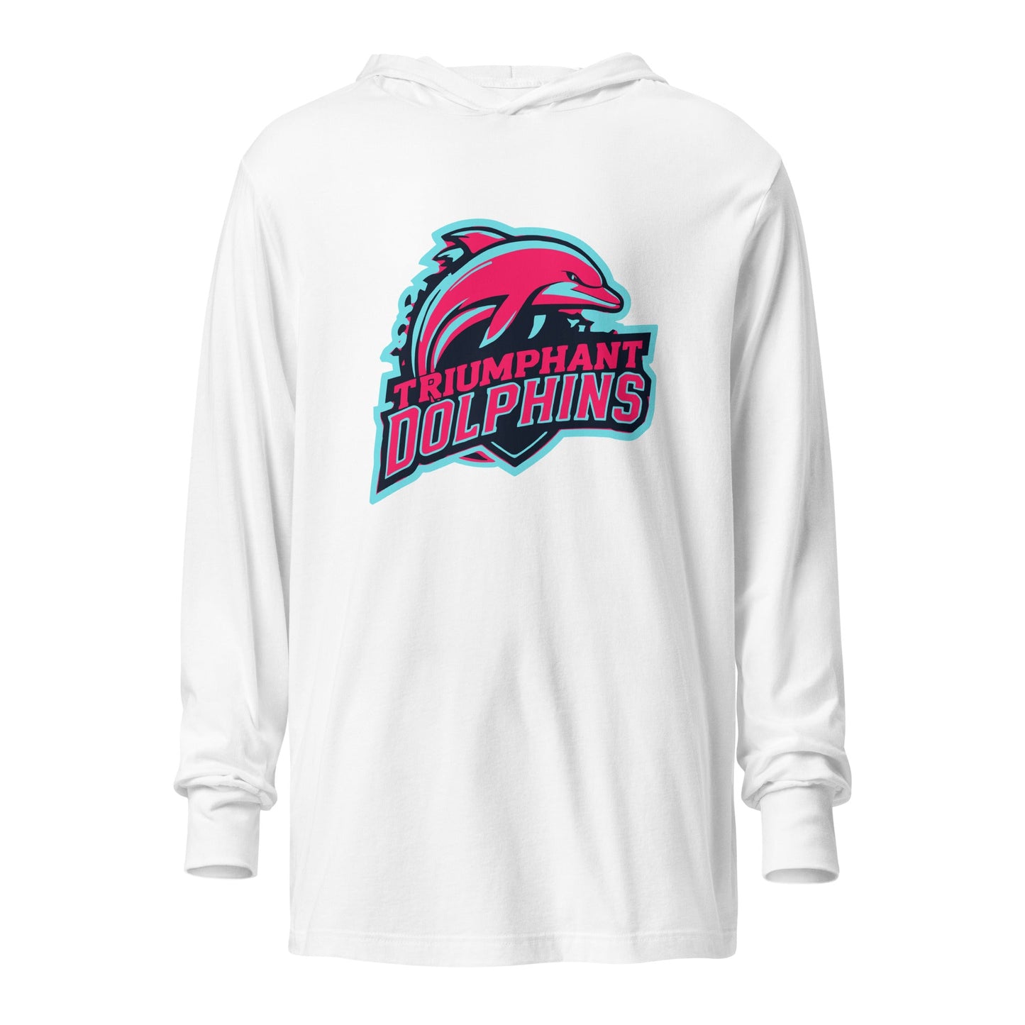 Performance | Hooded Long Sleeve T Shirt | SE Triumphant Dolphins | Dolphins Alternate Logo
