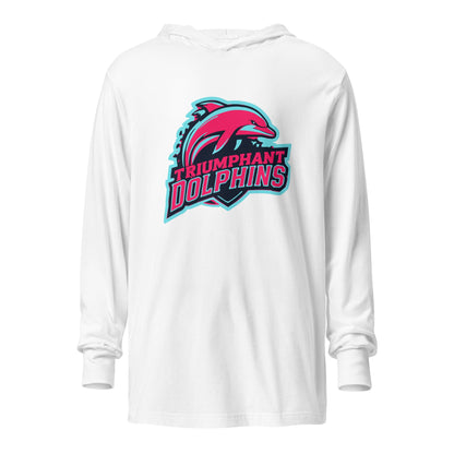 Performance | Hooded Long Sleeve T Shirt | SE Triumphant Dolphins | Dolphins Alternate Logo