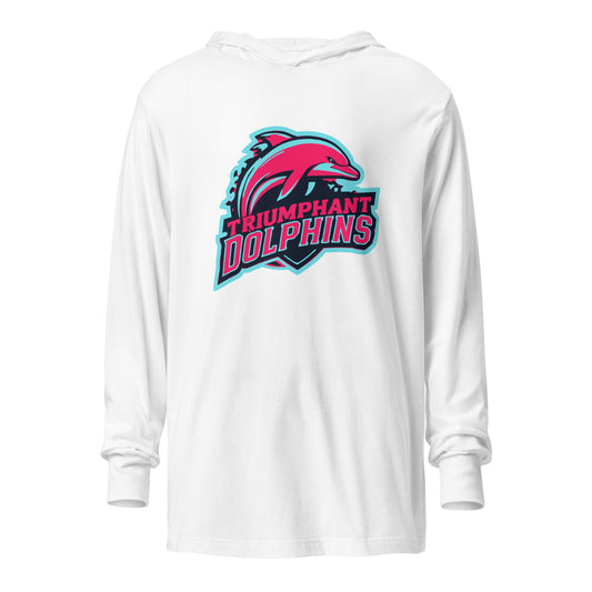 Performance | Hooded Long Sleeve T Shirt | SE Triumphant Dolphins | Dolphins Alternate Logo