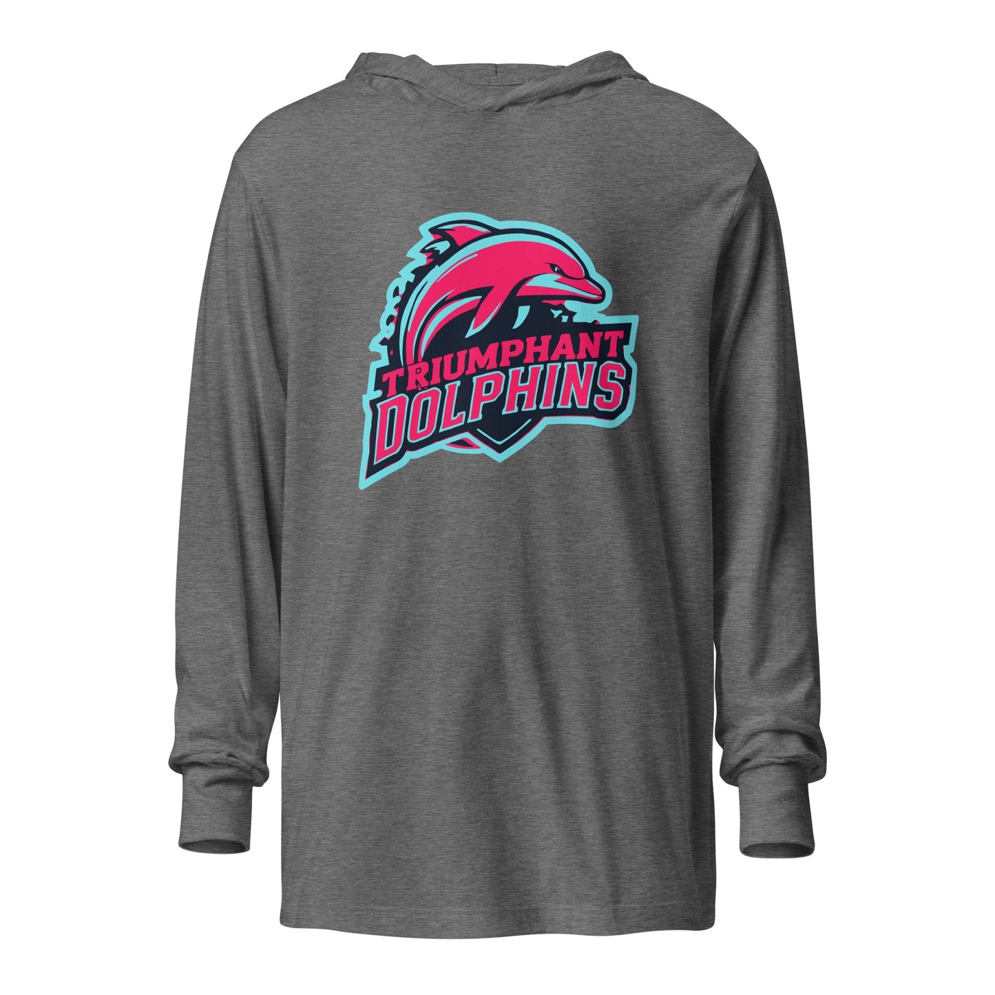 Performance | Hooded Long Sleeve T Shirt | SE Triumphant Dolphins | Dolphins Alternate Logo