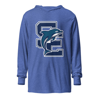 Performance | Hooded Long Sleeve T Shirt | SE Triumphant Dolphins | SE Logo