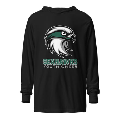 Performance | Hooded Long Sleeve T Shirt | Seahawks Youth Cheer | Alt Script Logo